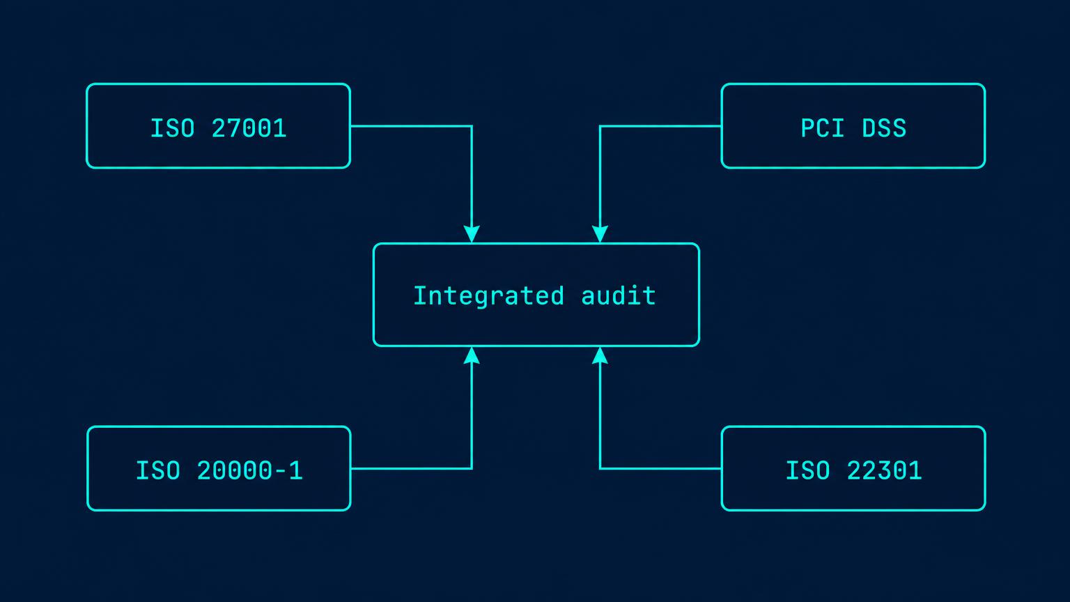 Separate scope boundaries feed one internal audit plan.