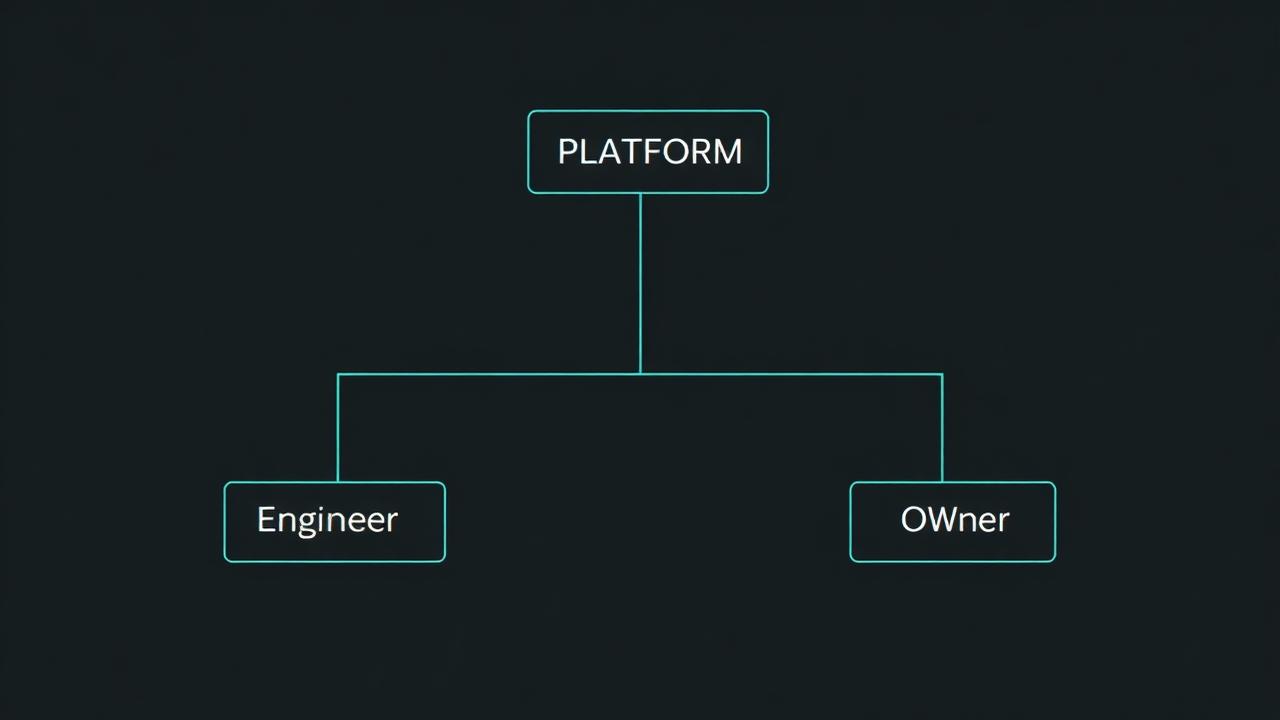 Organisation chart with a platform team above control engineers and business control owners.
