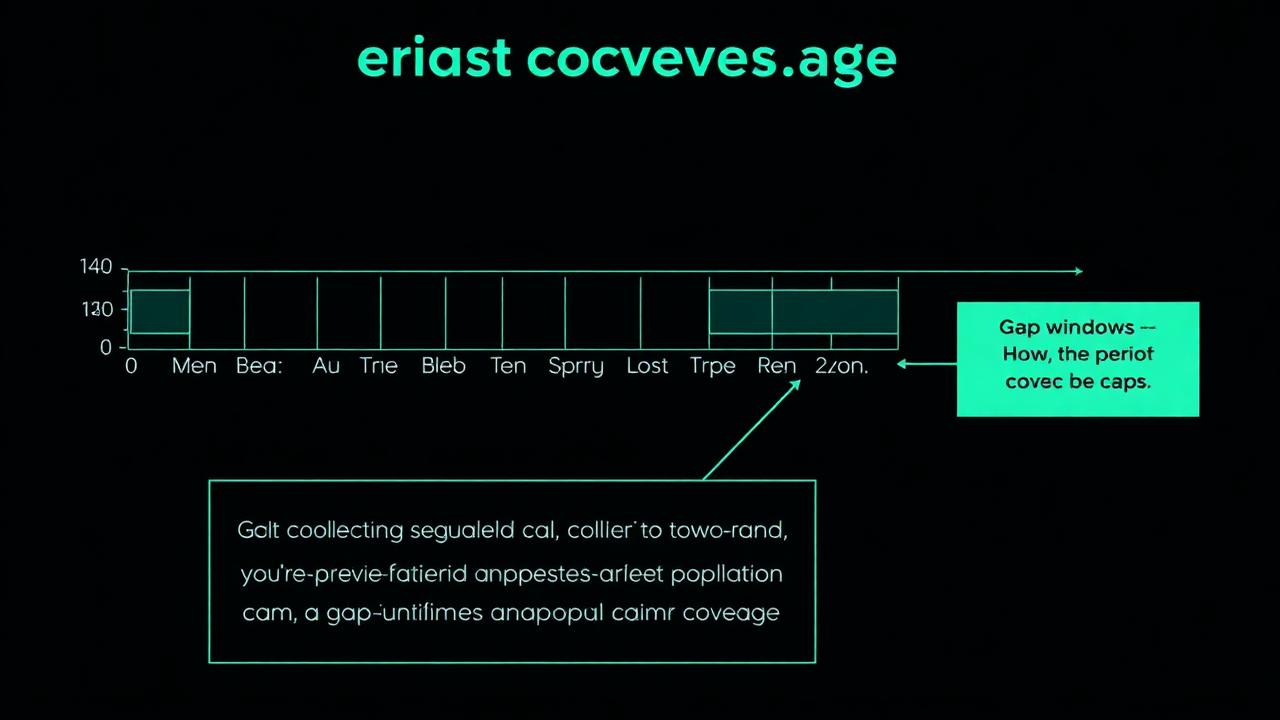 Timeline of an audit period showing automated coverage starting in month five, a manual bridge covering months one to four, and an uncovered gap in an alternative scenario.